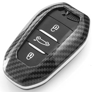Usine sur vente ABS en Fiber De carbone Voiture <span class=keywords><strong>Clé</strong></span> Housse <span class=keywords><strong>Porte</strong></span>-clés Pour <span class=keywords><strong>Peugeot</strong></span> 508 2008 3008 408 <span class=keywords><strong>Porte</strong></span>-3 boutons - Product Image 1