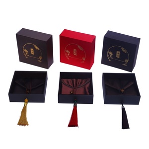 Chinese Style Jewelry <b>Drawer</b> <b>Slide</b> Packaging Boxes with Velvet Pouch Vintage Elegant Jewellery Box with Tassel - Product Image 3