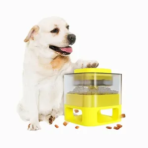 Oneko Modern Designer ABS Square catapulta Training Puzzle Treat Funny Play Interactive Dog Slow Feeder Toy