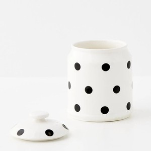 Pot de rangement Polka Dot Ceramic Canister Blanc pour accessoires de cuisine - Product Image 3