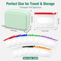 Estuche Organizador de Viaje Portátil de Lujo Tipo Cartera, de Silicona de Grado Alimenticio, Impermeable, para Pastillas, Set de 7/14 Bolsas, Éxito de Ventas Transfronterizo