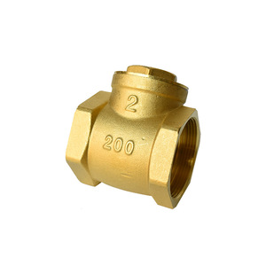 Válvulas de Retención Horizontales de Latón de Venta Directa de Fábrica, Rosca Interna Doble, Tipo Oscilante, Válvula de Retención Unidireccional para Medidor de Agua - Product Image 1
