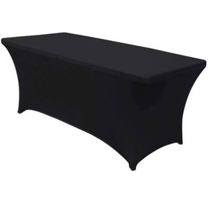 360 Show Custom Print logo Rectangle Black Polyester Tablecloths Party Banquet Wedding Stretch Spandex <b>Table</b> Clot - Product Image 6