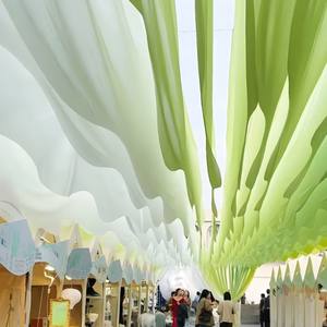 في الهواء الطلق حزب يحركها الرياح قماش الشاش الستار قوس قزح الزفاف المناظر الخلابة بقعة النسيج الدانتيل الديكور - Product Image 2