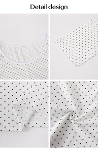 T-<span class=keywords><strong>shirt</strong></span> décontracté pour <span class=keywords><strong>femme</strong></span>, respirant, à séchage rapide, tricoté, coupe ajustée, manches longues, à pois - Product Image 5