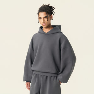 Produsen Logo kustom Hoodie kualitas tinggi katun poliester Pullover pria Streetwear penting Hoodie & Sweatshirt - Product Image 3