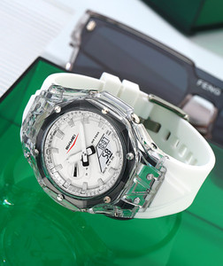 Montre de sport multifonctionnelle de forme angulaire Ga2100, série <span class=keywords><strong>g</strong></span>, style résistant aux chocs, <span class=keywords><strong>bracelet</strong></span> en silicone, double affichage <span class=keywords><strong>transparent</strong></span>, montres pour hommes - Product Image 3