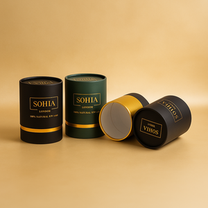 Emballage en tube de papier cylindrique en carton kraft haut de gamme pour bougies et bocaux en verre, respectueux de l'environnement - Product Image 2