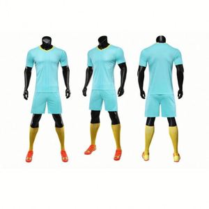 Camiseta de Fútbol de Poliéster 100% Transpirable de Secado Rápido, Color Negro y Azul, Personalizada, de Talla Grande, Nueva, de Alta Calidad, en Oferta - Product Image 4