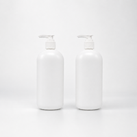 Bouteille blanche en HDPE de 500 ml avec pompe à lotion pour l'étiquetage privé de marques cosmétiques et l'emballage personnalisé de produits de beauté
