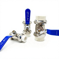 Vanne à boisseau sphérique manuelle Xingfu 20/25/32mm en laiton robuste pour PPR, à union simple/double, avec levier bleu, étanche, joint EPDM, OEM, haute performance