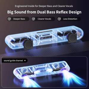 OEM Custom RGB Blue Tooth Computer Speakers Portable 2.0 Multimedia Stereo Soundbar with Dynamic Rainbow Lighting - Product Image 5