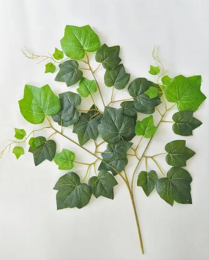 EG-J267 UV 증거 진짜 터치 녹색 잎 가지 야외 장식을 위한 인공 나무 가지
