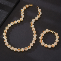 Ensemble de bijoux Hip Hop Happy Smiley Face plaqué or et argent, chaîne cubaine brillante entièrement sertie de diamants, collier et bracelet Smiley Face 12 mm