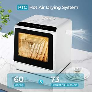 Euhomey เครื่องล้างจานในตัวแบบพกพา5L ถังเก็บน้ำ6โหมดเคาน์เตอร์เครื่องล้างจานขนาดเล็กกะทัดรัด - Product Image 5