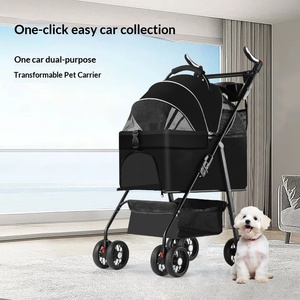 Poussette pliable et réglable <span class=keywords><strong>pour</strong></span> animaux de compagnie, imperméable, <span class=keywords><strong>pour</strong></span> chiens et chats, chariot de voyage pliable <span class=keywords><strong>pour</strong></span> chiots, chariot de transport extérieur - Product Image 6