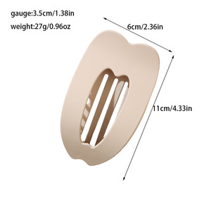 Pinza de Pelo Transversal con Forma de Corazón Estilo Coreano, Pinza de Plástico para el Cabello, Accesorios para el Cabello para Mujer - Product Image 5