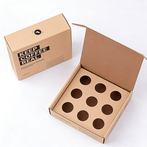 Soluzione Personalizzata per Produttori: Scatola di Spedizione in Carta Kraft con 8 Scomparti, Stampa Logo, Confezione per Capsule di Caffè - Product Image 1