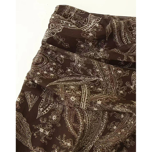 Nouvelle jupe évasée vintage en mousseline imprimée, taille haute, grande ampleur, pour femme, tenue décontractée de vacances, jupe longue plissée - Product Image 6