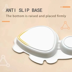 Juego de cena con forma de tortuga de fibra de bambú, juego de vajilla para niños pequeños, juego de plato, tazón, taza, tenedor y cuchara, utensilios de alimentación - Product Image 3