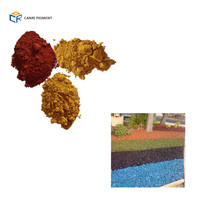 Pavé de béton, carreaux brik, 12 pigments, utilisation de la poudre de oxyde de fer rouge et jaune