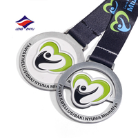 Longzhiyu, 20 Años de Experiencia como Fabricante, Medalla de Maratón Plateada, Fundición de Medallas Deportivas de Metal Personalizadas con su Logotipo