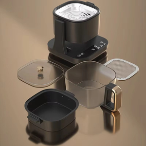 โมเดิร์น 360 °   หม้อทอดไร้น้ำมันแบบตะกร้าแก้วใส พร้อมฟังก์ชั่นอบ สำหรับทอดไก่ - Product Image 3