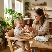 Muestra Gratuita de Toallitas Húmedas de Bambú para Bebés con Logotipo Personalizado, 100 Unidades, para Piel Sensible, Ecológicas, Orgánicas, Biodegradables, Extra Suaves