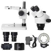 Magic Earth ME745T Real Photo 3.5X-45X Stereo Industry Microscope Video Camera Trinocular