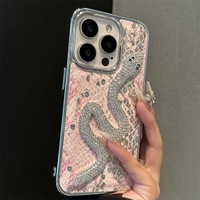 Coque pour Apple 16 Pro Max, style luxueux INS, haute qualité, iPhone 15 Plus, argent électro-plaqué, étanche, antichoc, paillettes, cuir