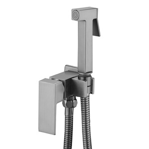 <strong>Modern</strong> Wall-Mounted Solid Brass <strong>Bidet</strong> Faucet Set Low Price Bathroom <strong>Spray</strong> for Toilet Cleaning - Product Image 1