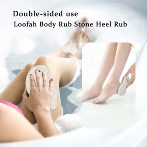 <span class=keywords><strong>Lime</strong></span> à récurer les pieds en <span class=keywords><strong>pierre</strong></span> ponce de luffa double face 100% naturel pour enlever les callosités Outils de soins des pieds pour pédicure - Product Image 2