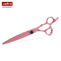 Ciseaux de coiffure professionnels roses de 6 pouces pour salon de beauté, avec kit de ciseaux à effiler en acier inoxydable japonais 440C