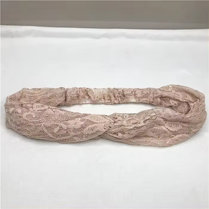 Women's New Design Elastic Hair Bands <strong>Lace</strong> Bronzing <strong>Headband</strong> Fashion Hair Accessories - Product Image 4