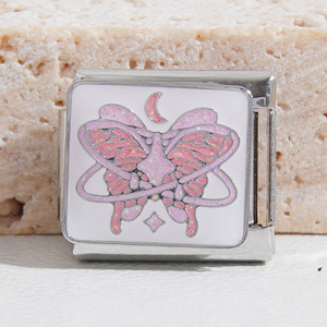 Stainless Steel Modular Bracelet Charms Heart Pattern Unisex Jewelry Gift Accessory Chain Valentine's Day Theme - Product Image 3