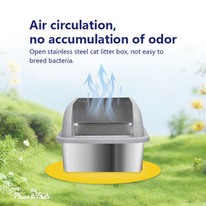 Caixa de areia para gatos em aço inoxidável, fácil de limpar, ideias para novos produtos, evita respingos externos - Product Image 6