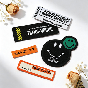 Sewable Custom Woven Fabric Labels For Apparel Custom Brand Logo Mark <b>Tags</b> Customized <b>Name</b> <b>Tags</b> For Clothing Brand & Hats - Product Image 3