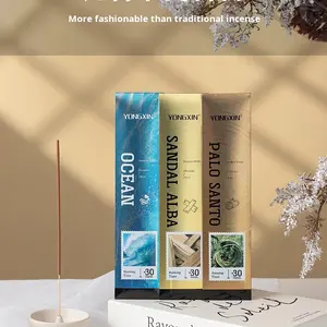 Bâtonnets d'<span class=keywords><strong>encens</strong></span> écologiques à la <span class=keywords><strong>sauge</strong></span> <span class=keywords><strong>blanche</strong></span> et au bois de santal, parfum d'intérieur longue durée, aromathérapie, parfum d'ambiance toute saison - Product Image 1