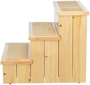 Hunde förmige Holztreppe mit rutsch festem Teppich Geeignet für Betten und Sofas Mit zusätzlichem Stauraum Einfach zu lagern - Product Image 4