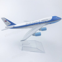 Alliage 16CM Aviation Air Force One B747 Metal Crafts Display Model Diecast Toy Plastic Base for Decoration Unisex