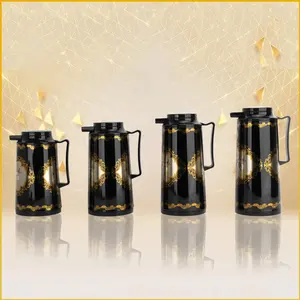 Manufacturer 4pcs 1l 1.3l 1.6l 1.9l Metal Full Printing Thermal Vacuum Thermos Tea Coffee Pot with Glass Liner