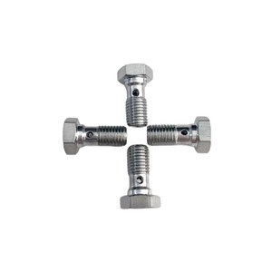 Boulon hexagonal creux externe Haofa M10x1.0 à trou unique pour la mise à niveau des conduites d'huile hydraulique, fixation automobile - Product Image 1