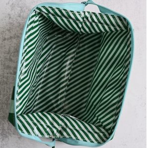 New Green Large Capacity <b>Travel</b> Storage <b>Wash</b> Makeup <b>Bag</b> Portable Canvas Makeup <b>Bag</b> Portable Handle Makeup <b>Bag</b> - Product Image 4