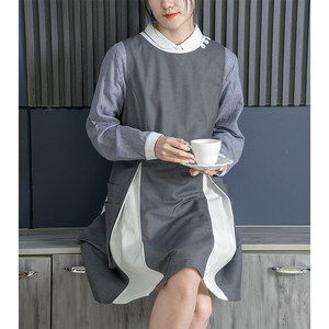 Delantal sin mangas de moda para mujer, antimanchas, con logo personalizado, para cocina, floristería, guardería, educación temprana, uniforme de trabajo - Product Image 5