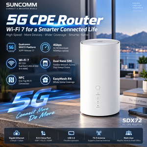 Routeur CPE 5G SDX72 avec WiFi 7 sans fil BE7200, prise en charge des réseaux cellulaires <span class=keywords><strong>4G</strong></span> 5G, NFC, VoLTE, VoIP, <span class=keywords><strong>modem</strong></span> CPE 5G - Product Image 1