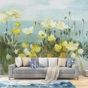 Décoration murale personnalisée 3D murale plante fleur florale tissu non tissé pour <span class=keywords><strong>plafond</strong></span> liège tissu d'herbe naturel <span class=keywords><strong>papier</strong></span> peint peinture - Product Image 2