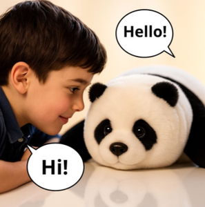 Giocattolo di Peluche AI, Panda Interattivo <span class=keywords><strong>PaPa</strong></span> con Suoni di Lampeggiamento, Tocco e Alimentazione, Costruisce Connessione Emotiva e Abilità Sociali, OEM/ODM - Product Image 5