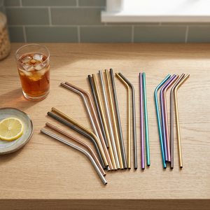 Metal <b>Drinking</b> <b>Straws</b> Reusable Cocktail <b>Straws</b> Modern Style Colors Available Stainless Steel Bar Accessories - Product Image 5
