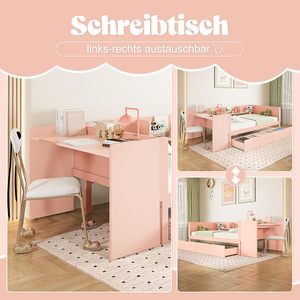 Ensemble de chambre à coucher complet pour la maison, <span class=keywords><strong>lit</strong></span> queen/king avec rangement, design à panneaux, tiroirs coulissants faciles, <span class=keywords><strong>lit</strong></span> <span class=keywords><strong>en</strong></span> bois massif - Product Image 4