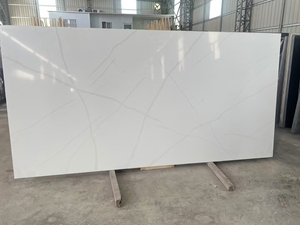 Bán buôn 1600*3200 mét calcatta trắng đá thạch anh không thấm nước chống cháy Đá Nhân Tạo Countertop cho nhà bên ngoài bức tường - Product Image 5